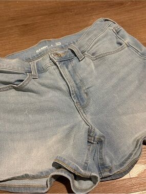 Old Navy Light Blue High-Rise Denim Shorts
